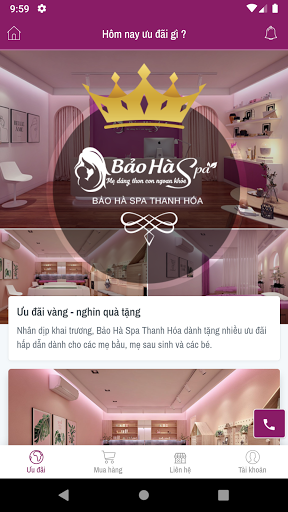 Android application Bảo Hà Spa Thanh Hóa screenshort