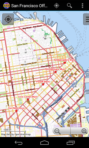 San Francisco Offline City Map Screen 2
