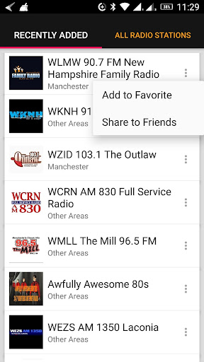 Android application New Hampshire Radio Stations screenshort