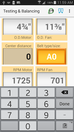 Testing&Balancing: Belt Drive Screen 2