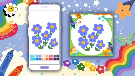 Of Coloring Book Simple Flower