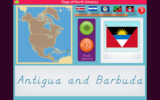 Android application Flags of North America screenshort