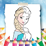 Princess Elssa Coloring Game