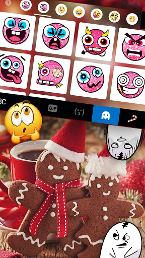 Gingerbread Man Keyboard Backg Screen 3