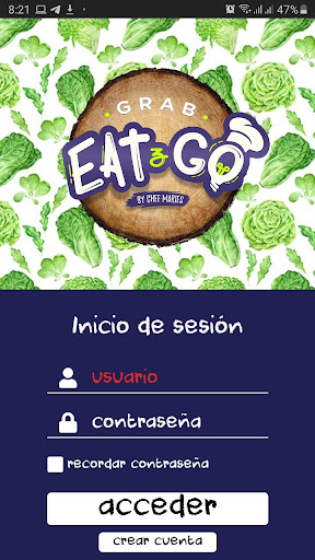 Android application Let’s Grab, Eat & Go screenshort