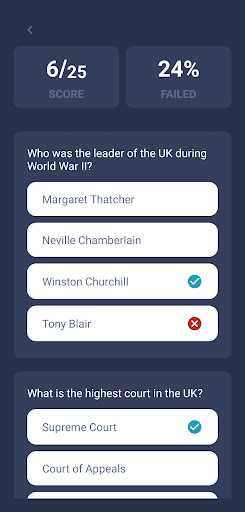Life in the UK Test 2024 Screen 2