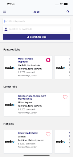 Android application Fabricjobs screenshort