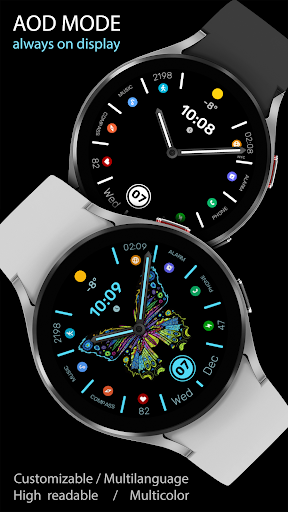 WFP 305 Butterfly watch face screenshot 31