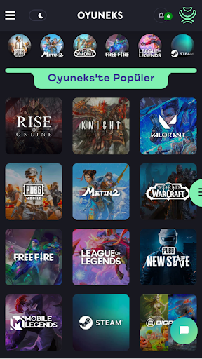 Android application Oyuneks screenshort