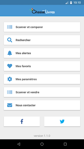 Android application Chasse Aux Livres Scan screenshort
