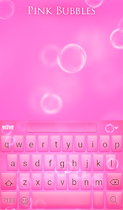 Pink Bubbles Animated Keyboard