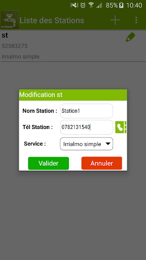 Android application Irri-Almo Sermes Utilisateur screenshort