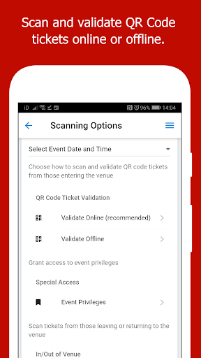 Android application Ticketing.events QR Scanner screenshort