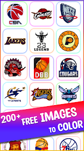Imágen 3 Basketball Logo Pixel Art Book android