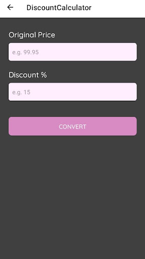 Currency and Price Calculator Screen 3