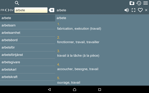 French Swedish Dictionary