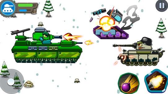 Tank battle MOD APK: Tanks War 2D (DUMB ENEMY) Download 3