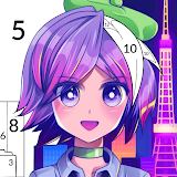 Anime Paint by Number Coloring icon