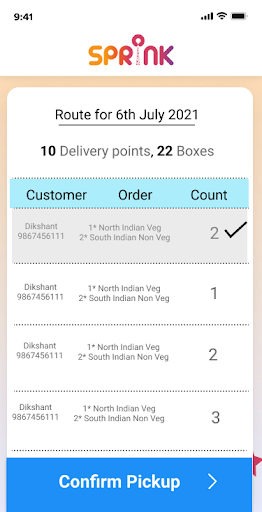 Sprink Fleet Screen 2