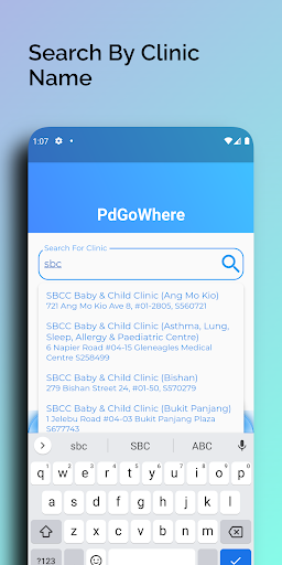 PdGoWhere - Find Paediatrician Screen 3