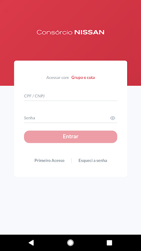 Android application Consórcio Nissan screenshort