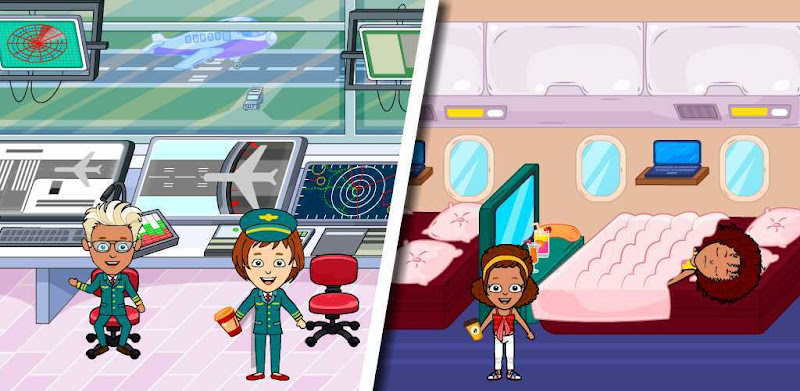 ティジ空港:キッズの私の飛行機ゲーム