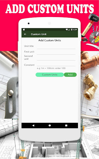 Engineering unit converter app Screen 3