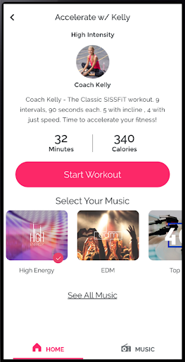 Screenshot of FASTER by SISSFiT