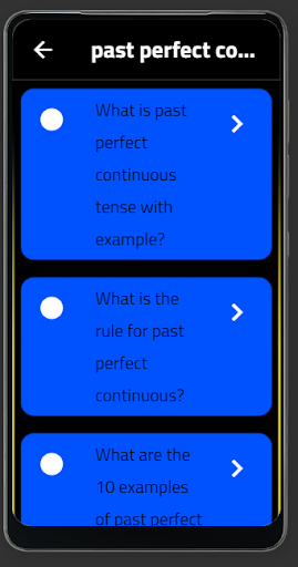 Android application past perfect continuous screenshort