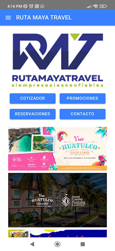 Android application Ruta Maya Travel screenshort