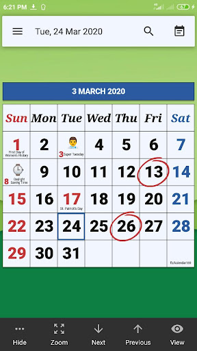 Monthly Calendar & Holiday 1.2.0 Screenshots 9