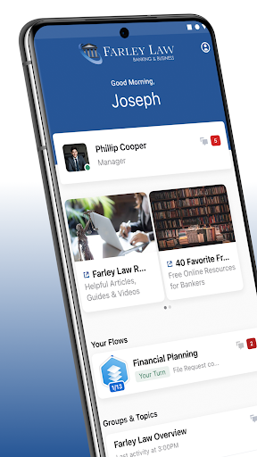Android application Farley Law: Client Portal screenshort