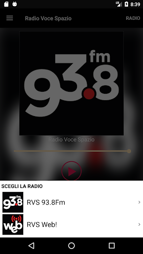 Android application Radio Voce Spazio screenshort