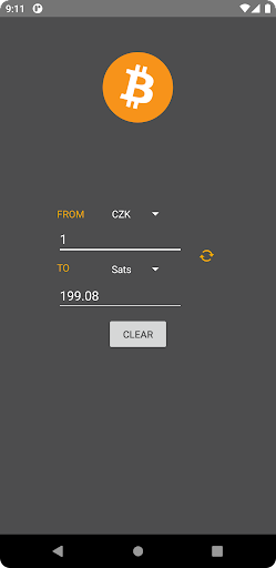 Sats Converter Screen 2