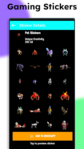 Gaming Stickers - WAStickerApp Screenshot 3 - AppWisp.com