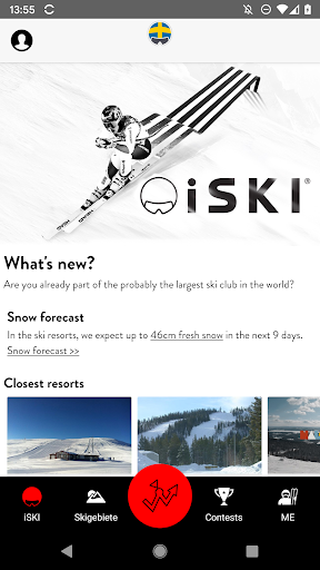 Android application iSKI Sverige - Ski & Snow screenshort