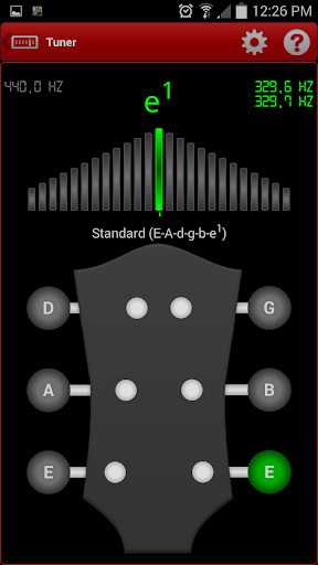 Android application s.mart Guitar Tuner & Bass,… screenshort