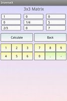 screenshot of Matrix Inversion Calculator