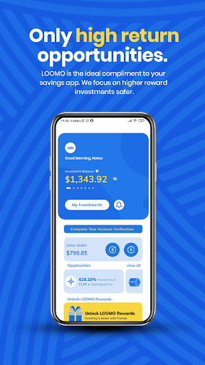 Android application LOOMO - Build Wealth Safely screenshort