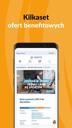 Android application Medicover Benefits screenshort