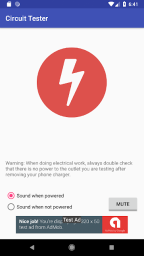 Android application Circuit & Outlet Tester screenshort