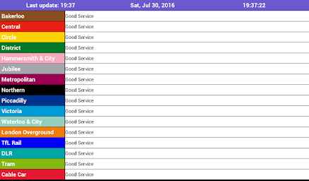 London Transport Status