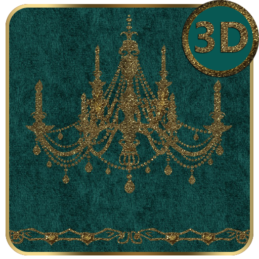 Turquoise Gold Chandelier 3D N 1.1 Icon