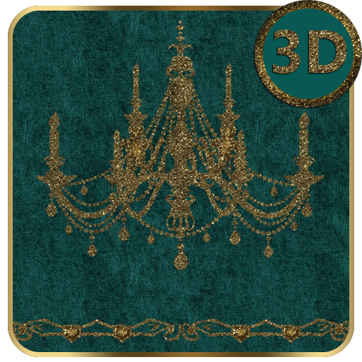 Turquoise Gold Chandelier 3D N logo