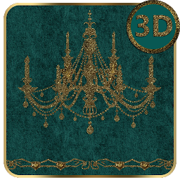 图标图片“Turquoise Gold Chandelier 3D N”