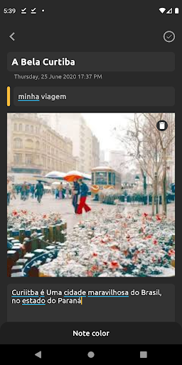 Android application Notes screenshort