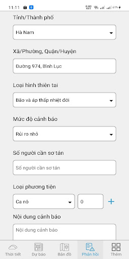 Cảnh báo thiên tai