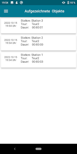 Android application timeLogger - Winterdienst screenshort