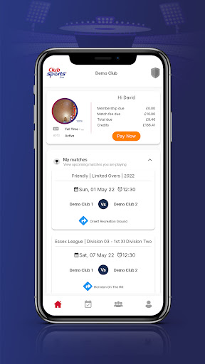 ClubSports.live® Screen 2