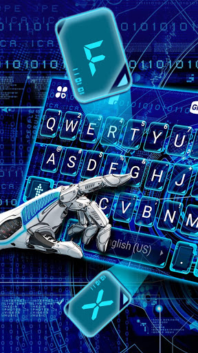 Neon Future Tech Keyboard Back Screen 2